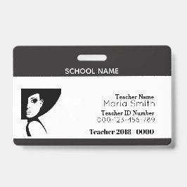 Einfache Lehrerin-ID Ausweis