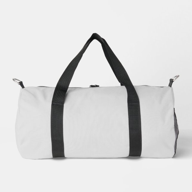 Einfache, leicht graue, kleine Duffel-Tasche, gedr Duffle Bag (Vorderseite)