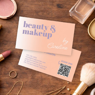 Einfache leichte Orange Lilac Violet weiße Typogra Visitenkarte