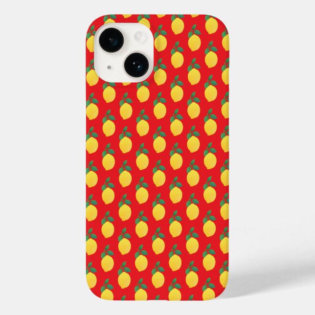 Einfache Lemonen Case-Mate iPhone 14 Hülle (Rückseite)