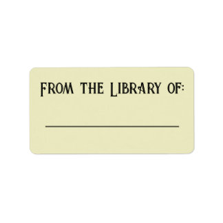Einfache Library-Tag Adressaufkleber