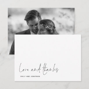 Einfache Liebe Dank Script Foto Wedding Vielen Dan Mitteilungskarte