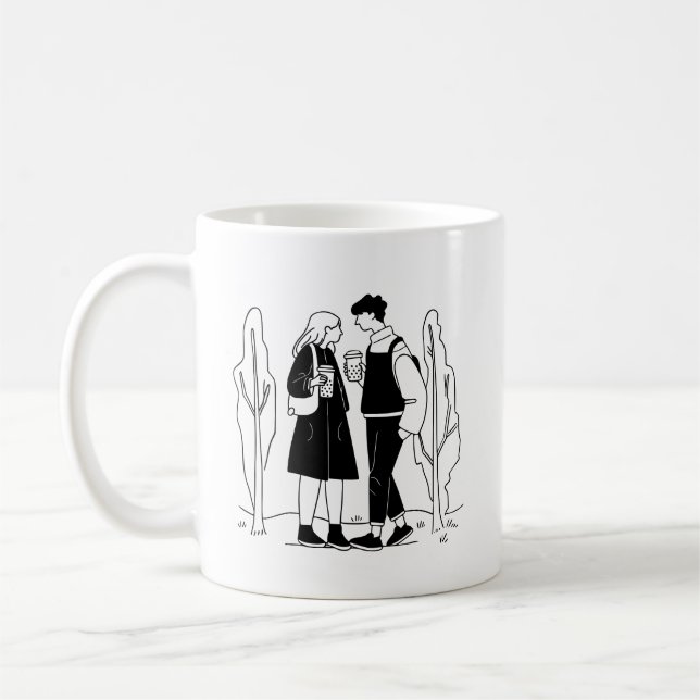 Einfache Liebe Einfachheit Kaffeepause Schönes Kaffeetasse (Links)