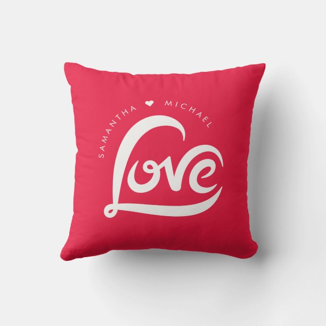 Einfache Liebe Herzlich Valentinstag Kissen (Rückseite)