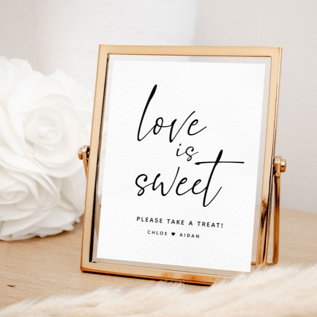 Einfache Liebe ist Sweet Gastgeschenk Hochzeit Sig Poster (Von Creator hochgeladen)