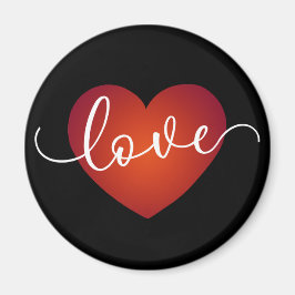 Einfache Liebe Kalligraphie Valentine | Magnet