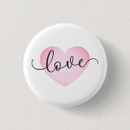 Einfache Liebe Kalligraphie Valentine | Schaltfläc Button