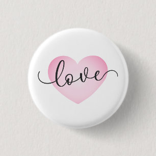 Einfache Liebe Kalligraphie Valentine Schaltfläc Button