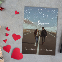 Einfache Liebe mit einer Foto Holiday Card Dankeskarte