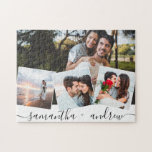 Einfache Liebe Namen 4 Foto Collage Ehering Sake<br><div class="desc">Moderne Liebe benennt 4 Foto Collage Hochzeitssache,  fügen Sie Ihre Fotos mit einem eleganten Skript Typografie.</div>