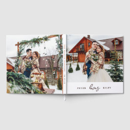 Einfache Liebe Skript Zwei Foto Hochzeit Gästebuch