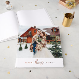 Einfache Liebe Skript Zwei Foto Hochzeit Gästebuch