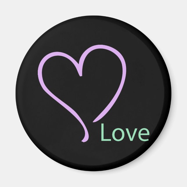 Einfache Liebe und Herz Magnet (Vorne)