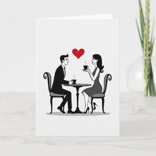 Einfache Liebes-Kaffee-Karte Karte