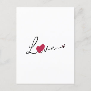 Einfache Liebes Valentinstag Postkarte