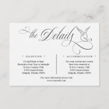 Einfache Liebesvögel Schrift Details Beilagekarte