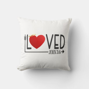 Einfache liebte Bibel Verse Valentine   Dekokissen