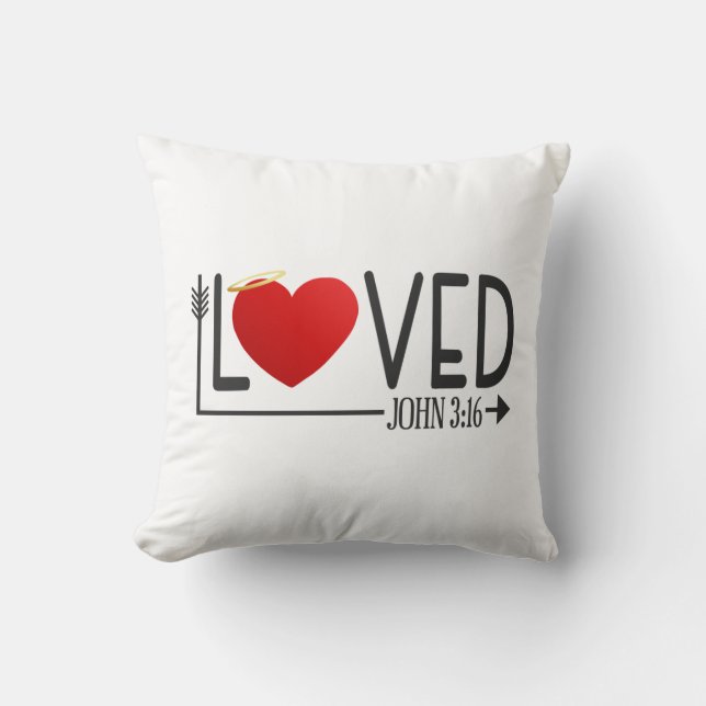 Einfache liebte Bibel Verse Valentine | Dekokissen (Vorderseite)