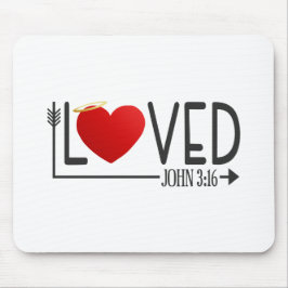 Einfache liebte Bibel Verse Valentine | Mousepad