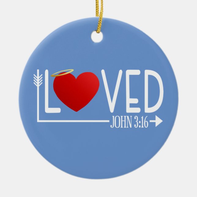 Einfache liebte Bibel Verse Valentine | Ornament (Vorne)