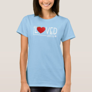 Einfache liebte Bibel Verse Valentine T-Shirt