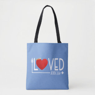 Einfache liebte Bibel Verse Valentine   Tragetasch Tasche