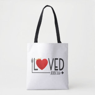 Einfache liebte Bibel Verse Valentine   Tragetasch Tasche