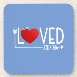 Einfache liebte Bibel Verse Valentine UNTERSETZE Getränkeuntersetzer
