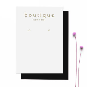 Einfache Light Gray Gold Earring Display Card