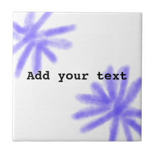 Einfache lila Aquarell-Text hinzufügen Sterne Name Fliese