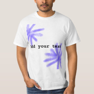 Einfache lila Aquarell-Text hinzufügen Sterne Name T-Shirt