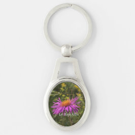 Einfache Lila Blume Inspiration Zitat Schlüsselanhänger