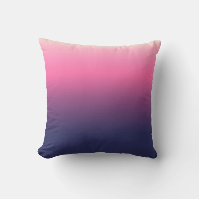 Einfache Lila Farbabweichung Girly Pink Ombre Kissen (Vorderseite)