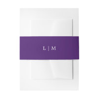 Einfache Lila Monogram Elegante Hochzeit