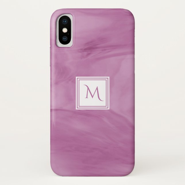 Einfache Lila, subtile Marmorverkleidung Modernes  Case-Mate iPhone Hülle (Rückseite)