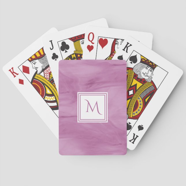 Einfache Lila, subtile Marmorverkleidung Modernes  Spielkarten (Rückseite)