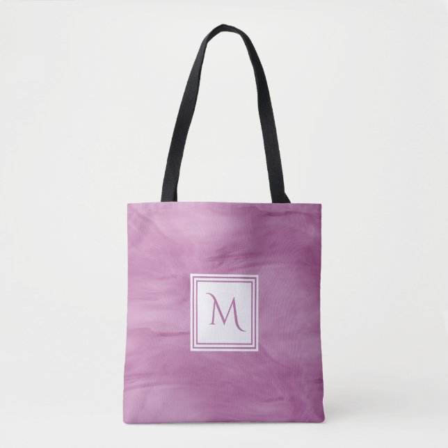 Einfache Lila, subtile Marmorverkleidung Modernes  Tasche (Vorderseite)