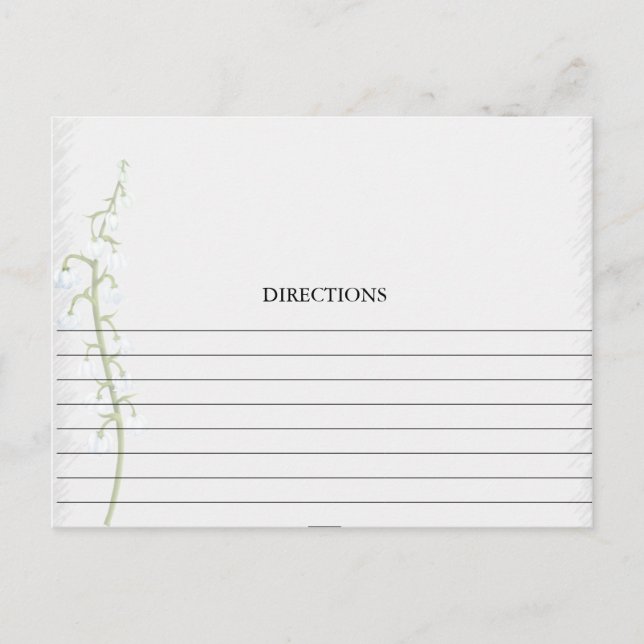 Einfache Lilie der Valley-Weinkarte Postkarte (Vorderseite)