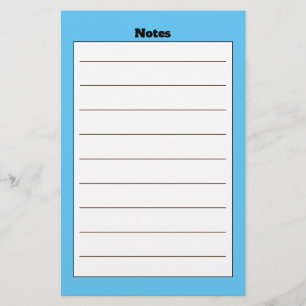 Einfache Lined Blue Boarder Stationery Briefpapier