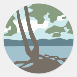 Einfache Logo-Aufkleber Runder Aufkleber