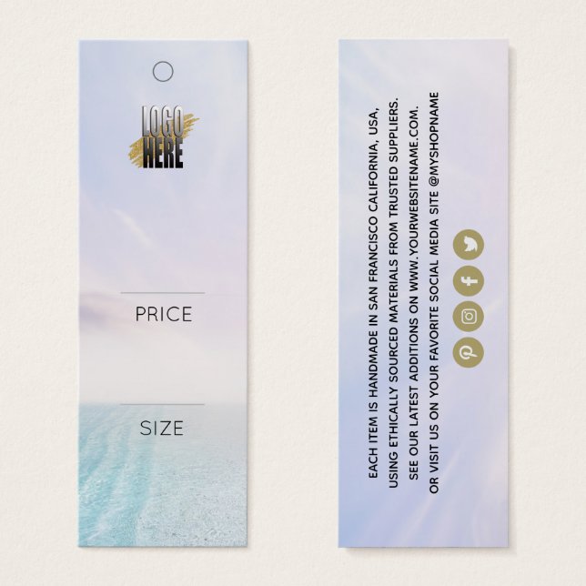 Einfache Logo-Bekleidungsmarke (Vorne & Hinten)