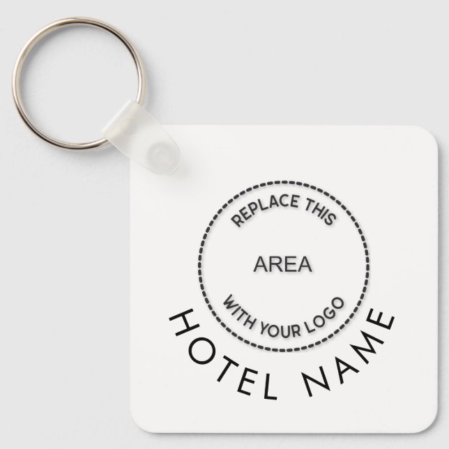 Einfache Logo-Bezeichnung für das Hotel Schlüsselanhänger (Vorderseite)