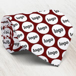 Einfache Logo-Business Burgundy Neck Tie Krawatte<br><div class="desc">Einfaches Logo-Design zur Förderung der Markentreue und zur Förderung Ihres kleinen Unternehmens. Ersetzen Sie das Logo durch Ihr eigenes und ändern Sie die Hintergrundfarbe im Design-Tool,  um es anzupassen.</div>