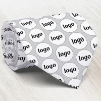 Einfache Logo-Business Silver Gray Neck Tie