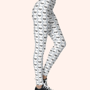 Einfache Logo-Geschäftsmodelle Blau Leggings
