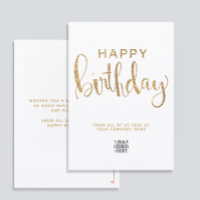 Einfache Logo-Imitate Gold Glitzer Happy Birthday