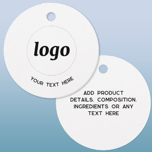 Einfache Logo-Produkt-Tags mit individuellem Text Geschenkanhänger