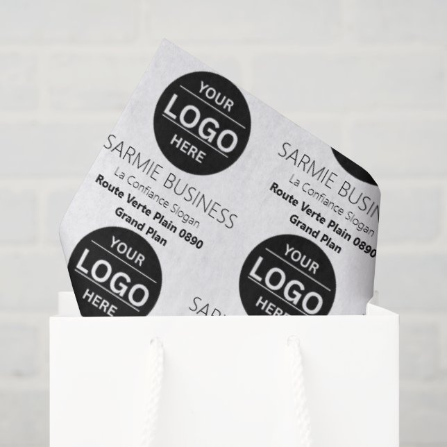 Einfache Logo-Tragetasche für Unternehmen oder Ges Seidenpapier (Geschenktüte)