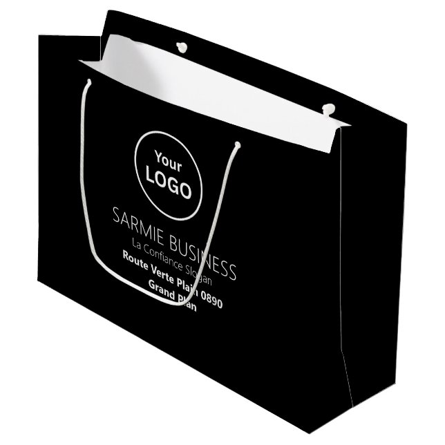 Einfache Logo-Tragetasche, Geschäftstasche oder Sh Große Geschenktüte (Vorderseite Schrägansicht)