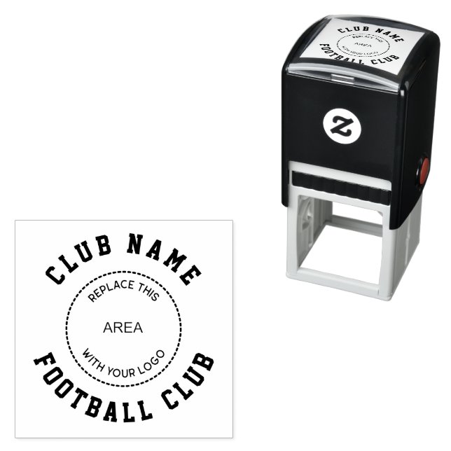 Einfache Logo und Name des Fußballklubs Permastempel (Beispiel)